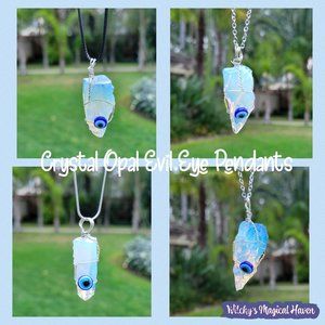 Opal Evil Eye Pendant